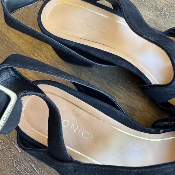 Vionic Samara Block Wedge Sandals Size 6.5 EU 36.5 Party Wedding Event Comfort - Picture 5 of 13